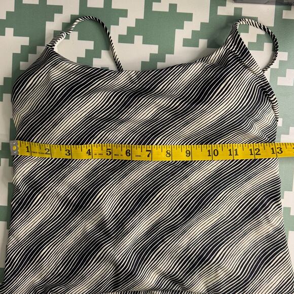 Everlane The String One Piece Swimsuit Black White Stripe Size Large NWT - Picture 8 of 12